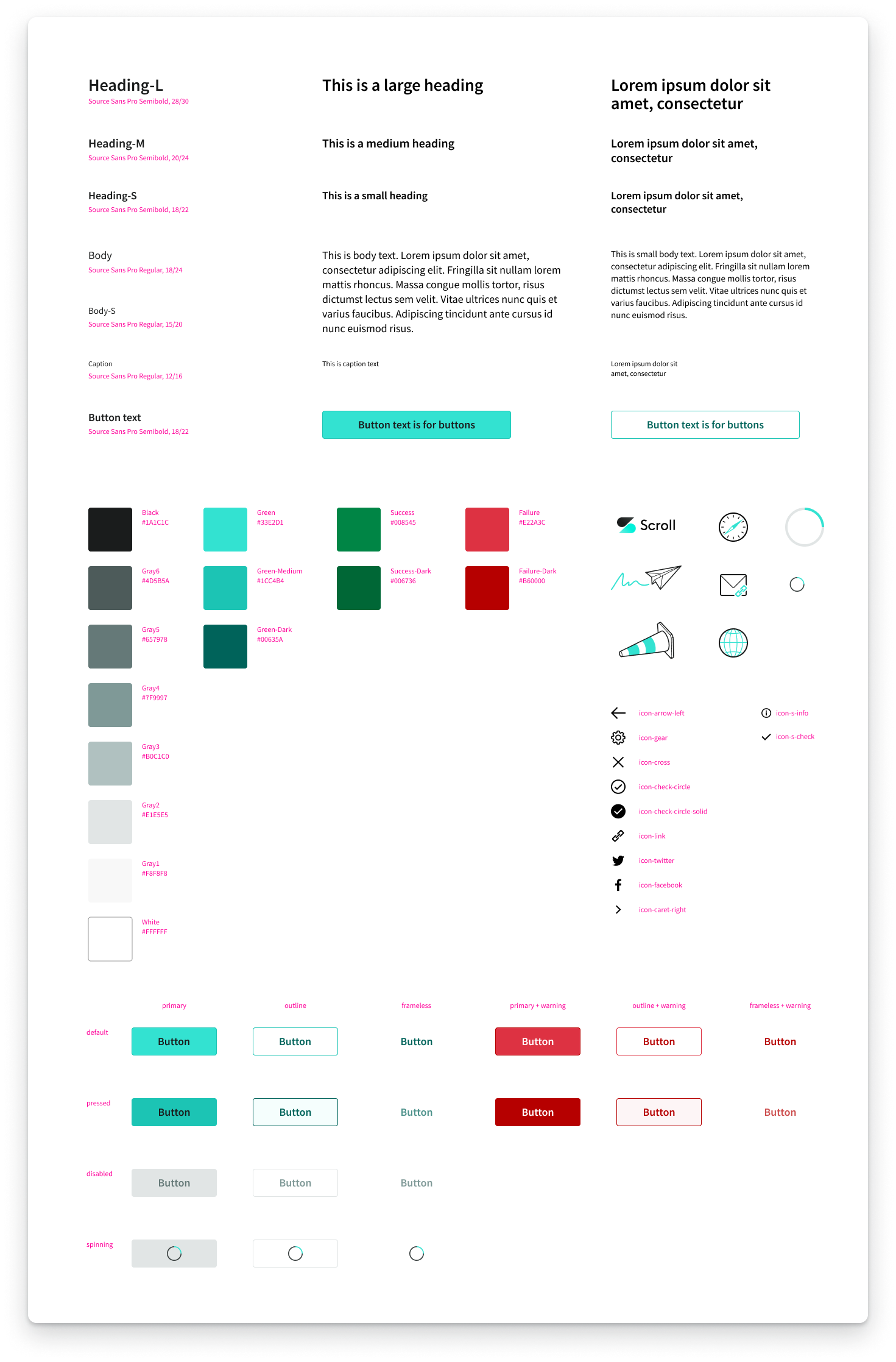 Scroll style guide