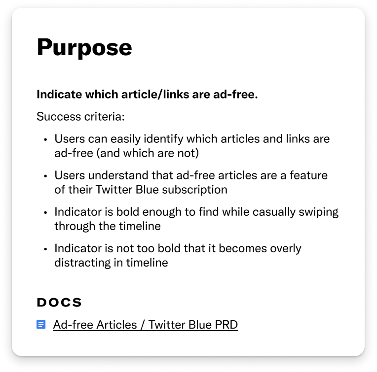 Ad-free Articles label purpose