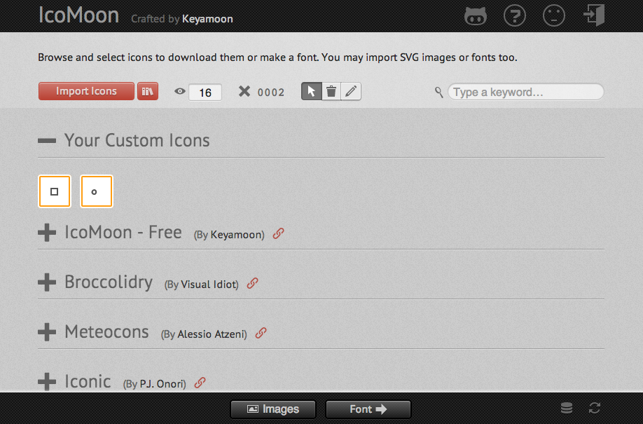 IcoMoon App