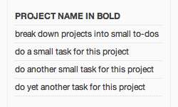 Organizing projects class: narrow